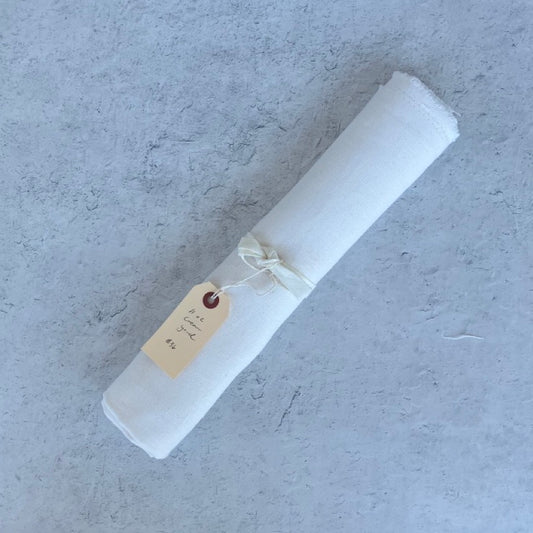 SALE 11 oz Linen Fabric in Cream Remnant (1 yard)