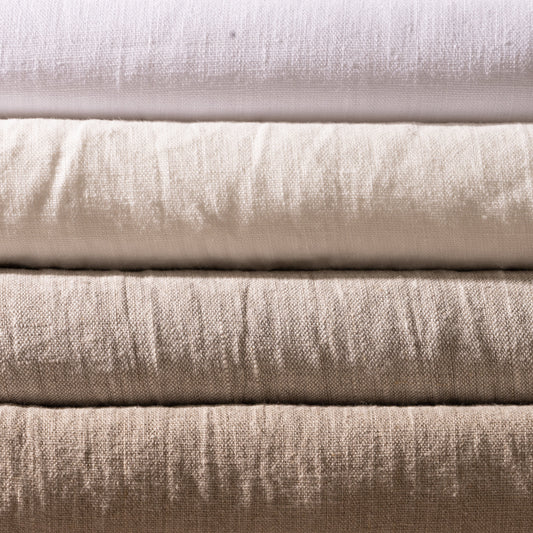 100% Stonewashed Linen Medium Weight Fabric by the Yard 7.2 oz Swatch