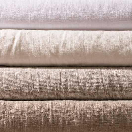 100% Stonewashed Linen Medium Weight Fabric by the Yard 7.2 oz