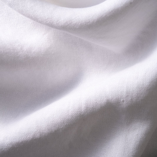 12 oz/sq yard 100% Upholstery/ Slipcover Weight Linen in White Swatch