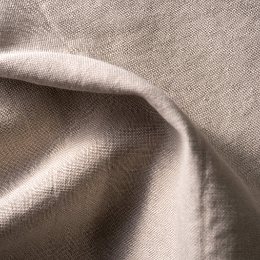 11 oz/sq yard 100% Home Furnishing Weight Linen in Natural Swatch