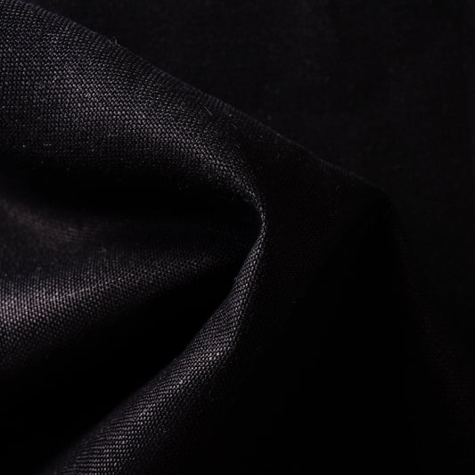 12 oz/sq yard 100% Upholstery/ Slipcover Weight Linen Black Swatch