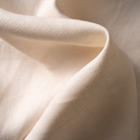 11 oz/sq yard 100% Home Furnishing Weight Linen in Eggshell Swatch