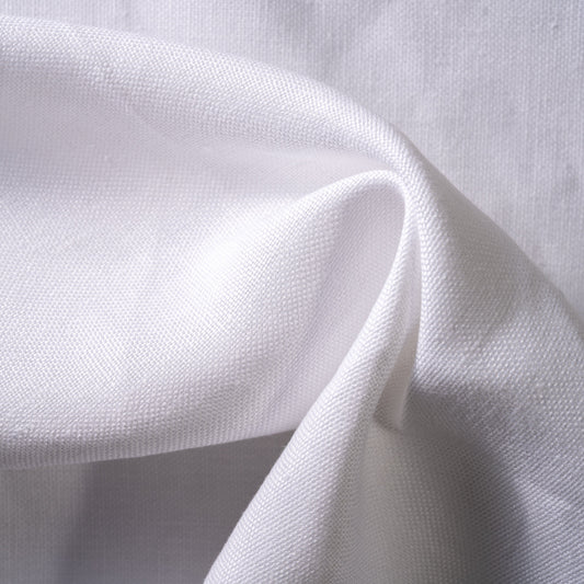 11 oz/sq yard 100% Home Furnishing Weight Linen in White Swatch