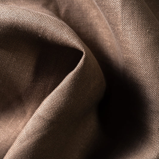 12 oz/sq yard 100% Upholstery/ Slipcover Weight Linen in Bark Swatch