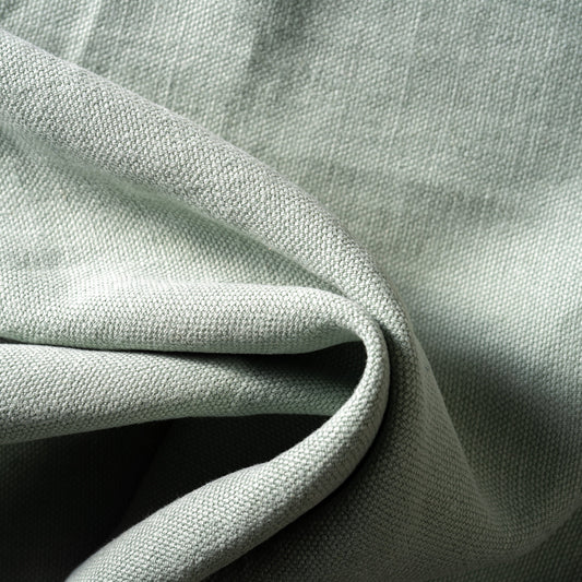 14.3 oz/sq yard 100% Upholstery/ Slipcover Weight Linen in Jade Swatch