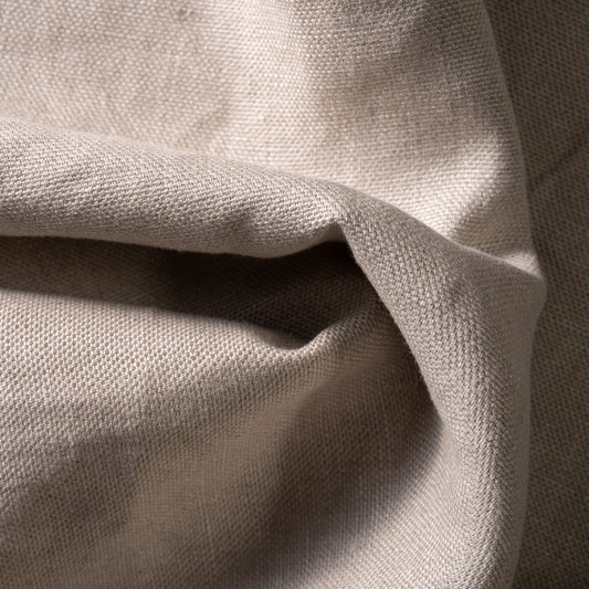 11 oz/sq yard 100% Home Furnishing Weight Linen in Mixed Natural Swatch