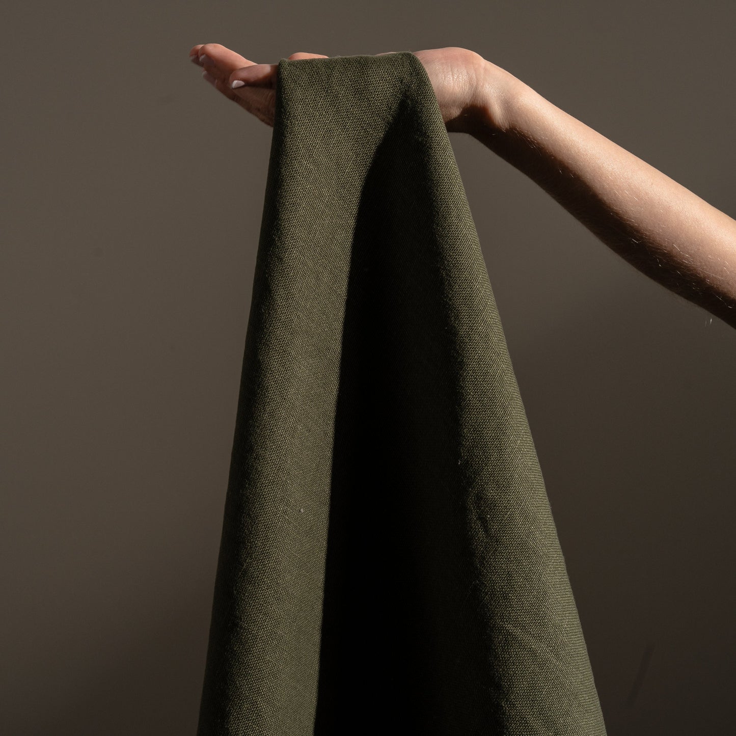 12 oz/sq yard 100% Upholstery/ Slipcover Weight Linen in Camouflage Swatch