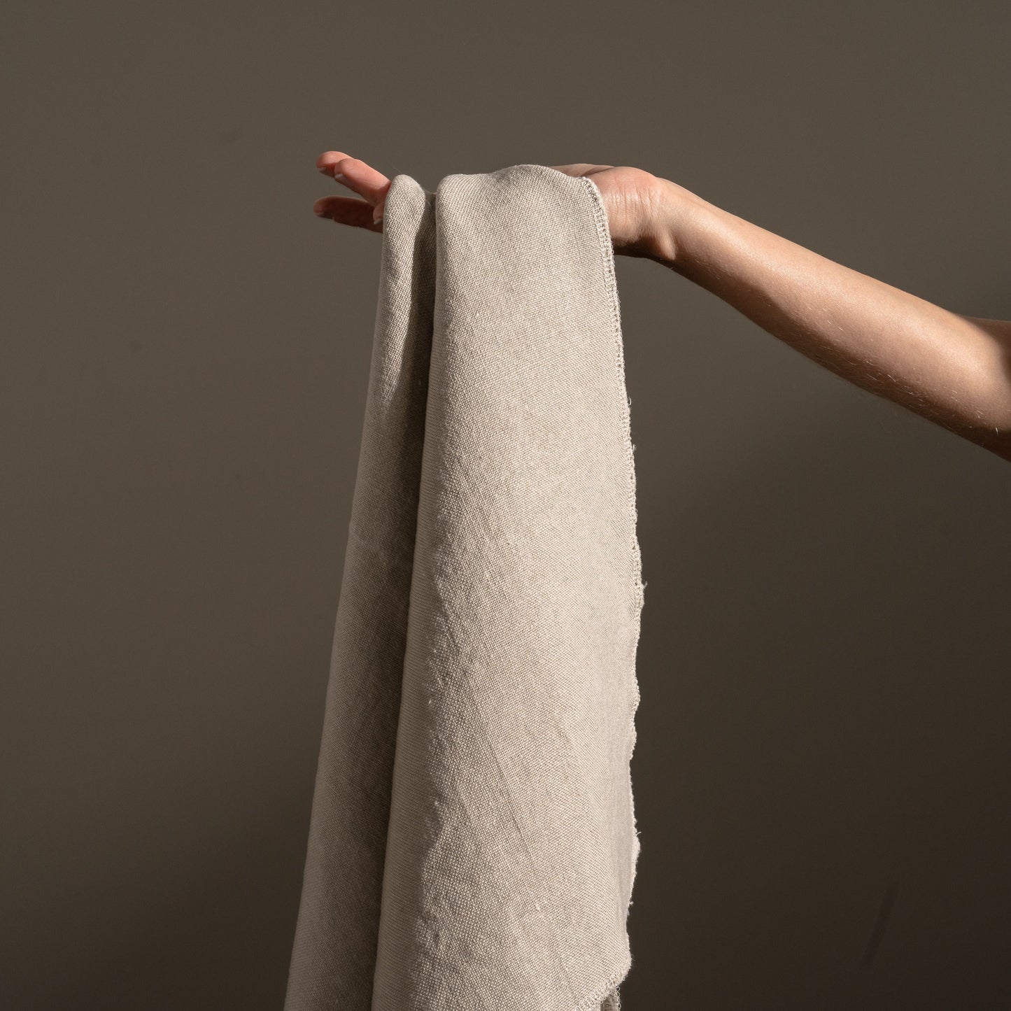 12 oz/sq yard 100% Upholstery/ Slipcover Weight Linen in Natural Swatch
