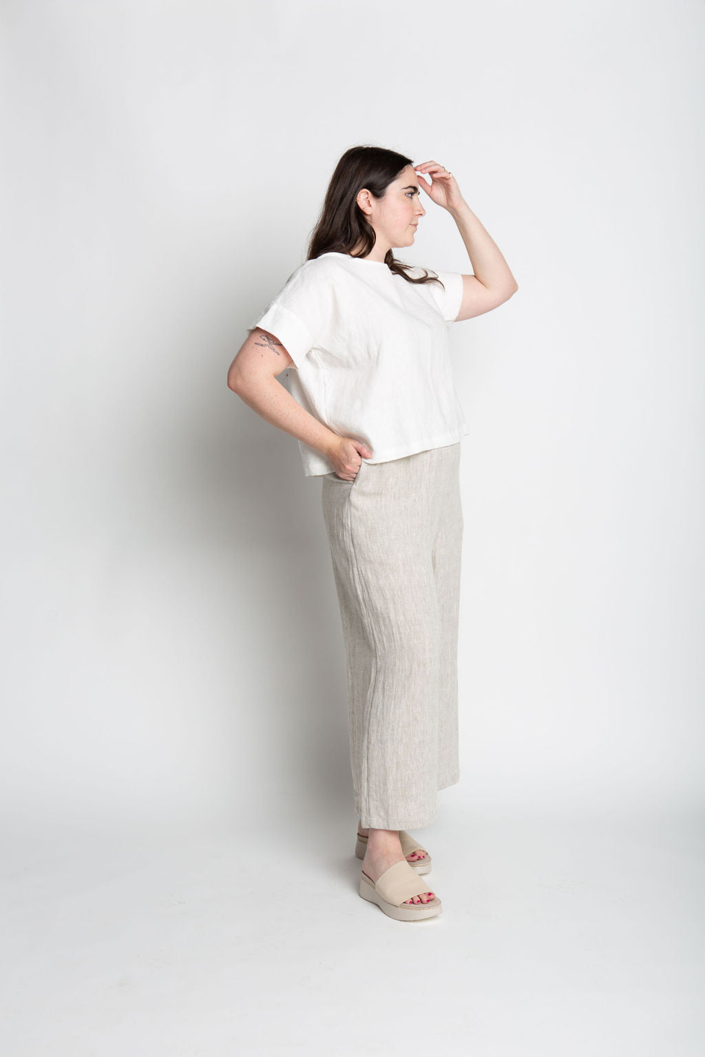 SALE Becca Boat Neck Tee in White