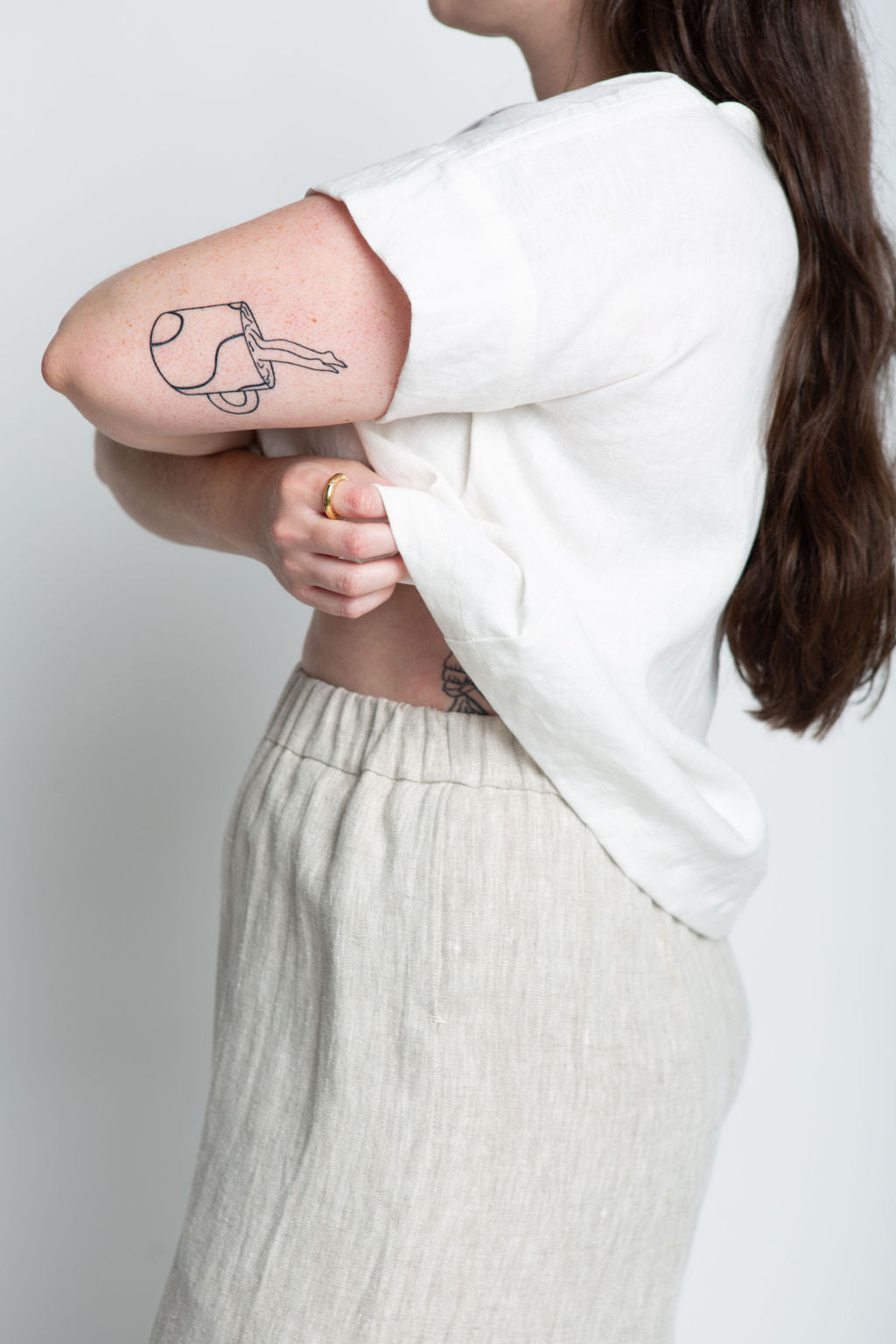 SALE Becca Boat Neck Tee in White