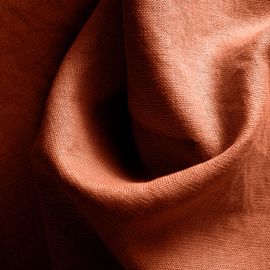 12 oz/sq yard 100% Upholstery/ Slipcover Weight Linen in Paprika