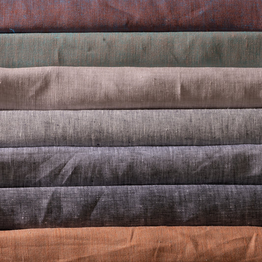 Yarn Dyed Handkerchief Weight 100% Linen (3.7 oz/square yard)