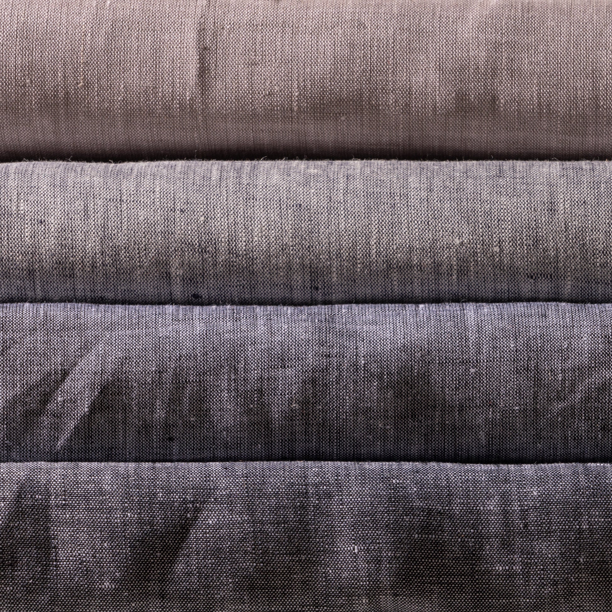 Washed Plum Purple Linen Fabric by the Metre
