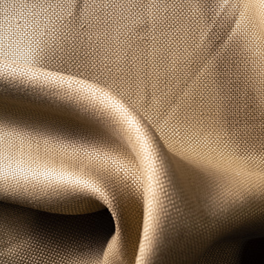 14.5 oz/sq yard 100% Upholstery Weight Linen in Warm Taupe Swatch