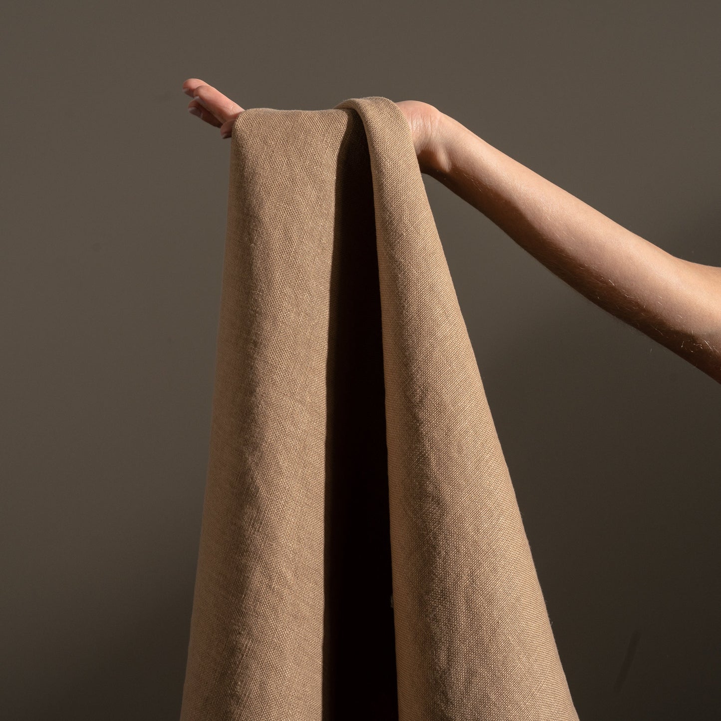 12 oz/sq yard 100% Upholstery/ Slipcover Weight Linen in Hazelnut