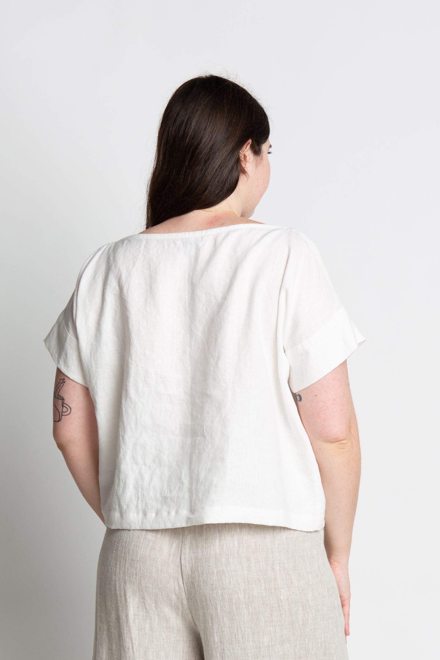 SALE Becca Boat Neck Tee in White